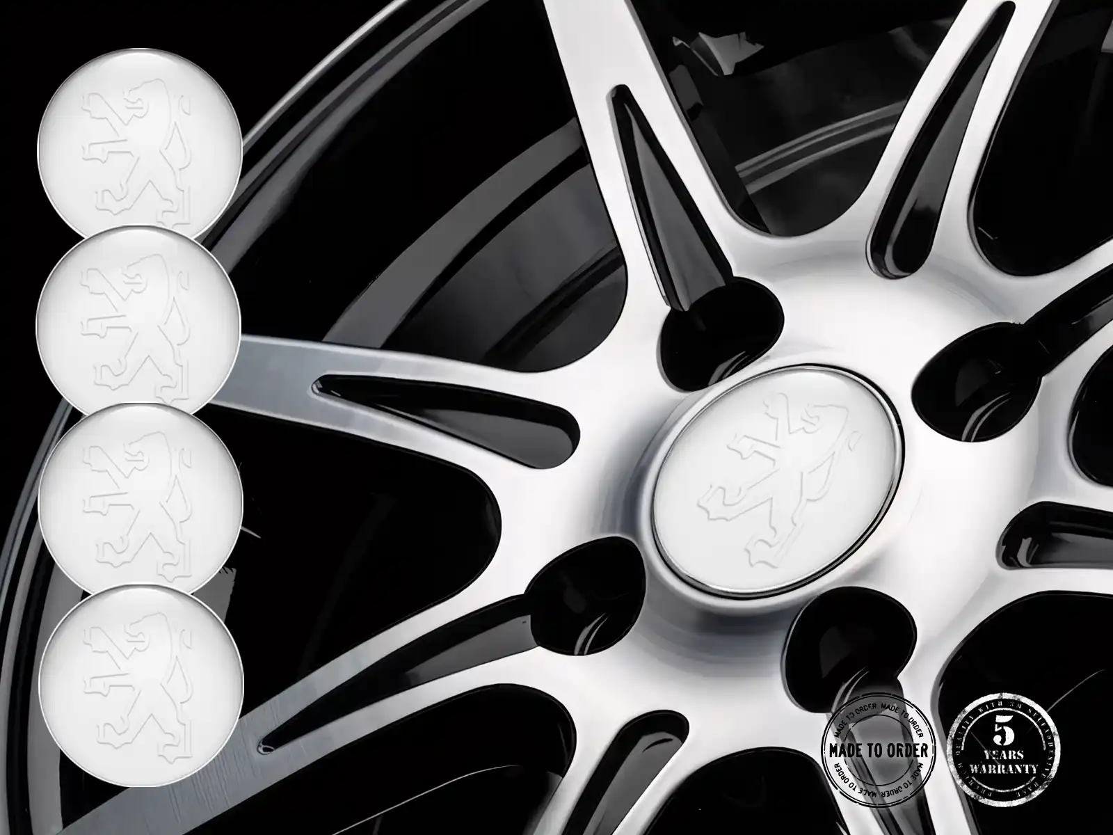 Peugeot Gewölbtes Label Ausgabe Hochwertige Felgendekoration